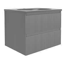 Тумба с раковиной Vincea Велле (Welle) 60 см серый матовый