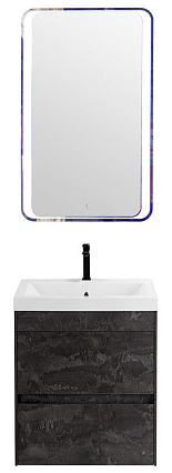 Мебель для ванной Art&Max Family-M 50 см, 2 ящика, Iron Stone