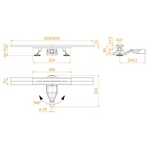 Трап для душа RGW SDR-53Gb 80 см золото брашированное 76215380-06