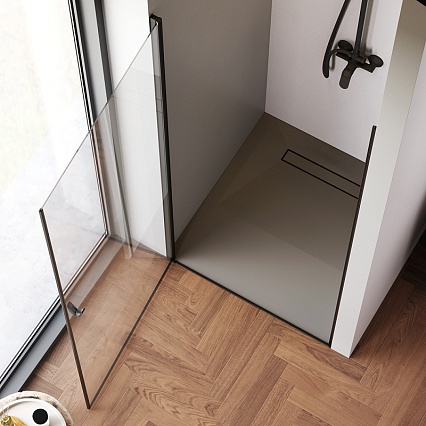 Душевая дверь Am.Pm Sunny W87G-90-1P-BT 90x190 прозрачное, черный матовый