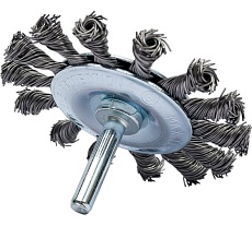 Щетка-крацовка дисковая со шпилькой, стальная проволока, 75 мм GROSSMEISTER 21138001