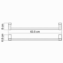 Полотенцедержатель WasserKRAFT Leine K-5030 63 см