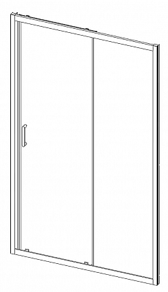 Душевая дверь Vincea Alpha VDS-3AL130CL 130x190 хром, прозрачная
