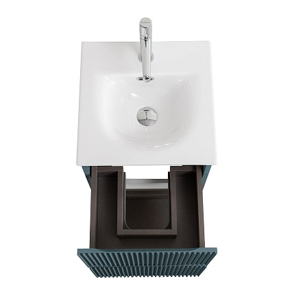 Тумба с раковиной BelBagno Uno-Mini 40 см Голубой матовый