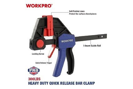 Быстрозажимная струбцина WORKPRO поворотная, 79x150мм WP232039