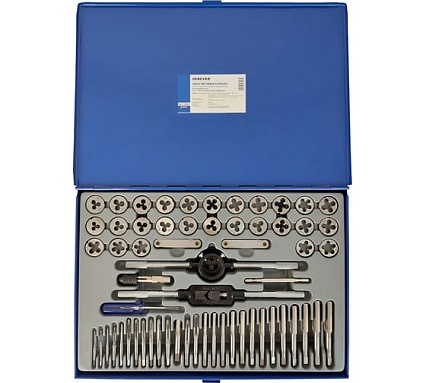 Набор метчиков и плашек Debever Machining Solutions М3 -12, 4-40 - 1/8NPT27, 60 предметов, метр/дюйм резьба DB-S-TD5060