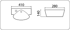 Раковина CeramaLux TR 4414 41 см