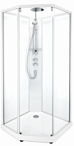 Душевая кабина IFO/IDO Showerama Comfort 100x100 пятиугольный, профиль белый, стекло прозрачное