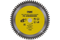 Диск пильный твердосплавный ПО АЛЮМИНИЮ (180х20/16 мм; 64Z; 2.2 мм) Гранит 718064