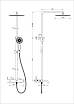 Душевая стойка Wonzon&Woghand Stick WW-88739017-MB черный матовый