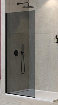 Душевая перегородка Cezares LIBERTA-L-1-TB-80-GR-NERO 80x195 графит, профиль черный