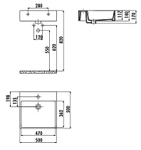 Раковина Creavit Next NX256 50 см