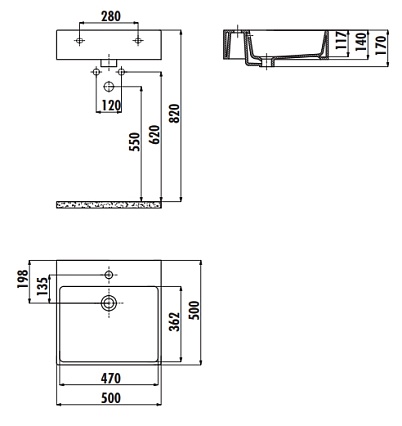 Раковина Creavit Next NX256 50 см