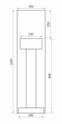 Зеркало Континент Оливер 33x120 см, Б057