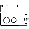 Кнопка смыва Geberit Omega 20 115.085.KH.1