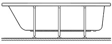 Ножки для ванны Vitra Comfort 170x80