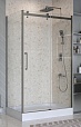 Душевой уголок BelBagno MARINO-2-AH-1-130/100-C-GM 130x100 прозрачный, оружейная сталь