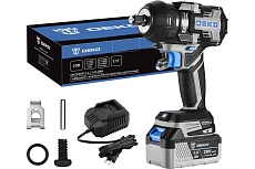 Аккумуляторный бесщеточный гайковерт Deko DKIS20FU-Li, 20В, 1х5.0 Ач, 850 Нм 063-4435