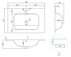 Раковина Vincea Elise 80 см, Corian, белый матовый VCB-4EL800MW