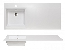 Мебель для ванной Руно Орион 105 см правое крыло, белый