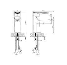 Смеситель для раковины Iddis Runo RUNSB00i01