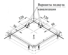 Поддон для душа Радомир 1-11-0-0-0-119 100x100 квадратный