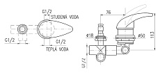 Смеситель для душа Rav Slezak X284