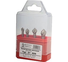 Набор из 4-х зенкеров (6,3; 8; 10; 12) Bucovice Tools 741801