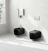 Подвесной унитаз SET Aquatek Мия-MB-020 4в1, кнопка черный матовый