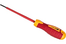 Изолированная отвертка с прямым шлицем Hoegert Technik SL3, 100 мм, 1000 V, сталь S2 HT1S903