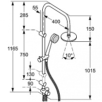 Душевая стойка Kludi Dual Shower System 6609005-00