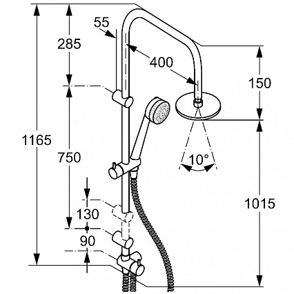 Душевая стойка Kludi Dual Shower System 6609005-00