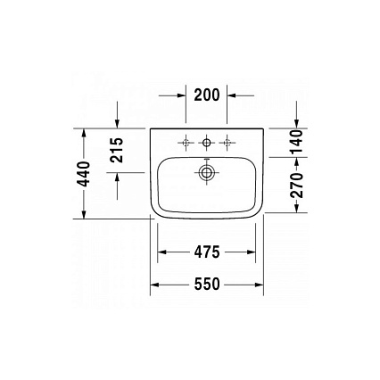 Раковина Duravit DuraStyle 55 см 2319550000