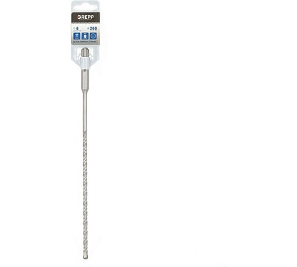 Бур SDS-plus 6х260 мм, 2-х гранный наконечник с твердосплавной напайкой YG8C GREPP 103-06260