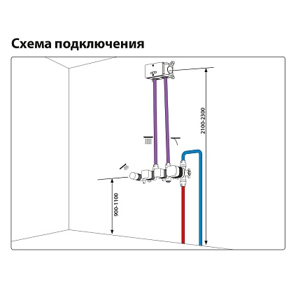 Душевой набор Timo Saona SX-2329/03SM с термостатом, черный