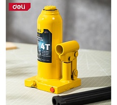 Домкрат бутылочный гидравлический 4т DQ71004 (высота подъема 190-370мм) Deli 130439