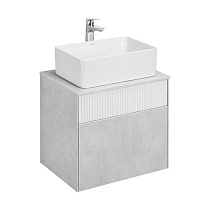 Мебель для ванной Акватон Марбл 60 см слэйт, белый матовый
