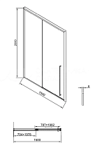 Душевая дверь Timo TDSS-150/13C-8L 150x200 прозрачное, никель