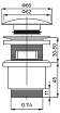 Донный клапан Cezares CZR-SAT5-01 с переливом, хром