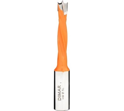 Сверло глухое левое 4 флейты (5x30 мм; L55.5 хвостовик 8x20 фрезер присадочный) Dimar 2014065