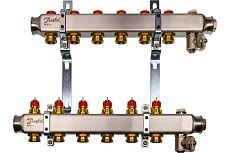Комплект коллекторов Danfoss SSM-6 с кронштейнами для 6 контуров 088U0976