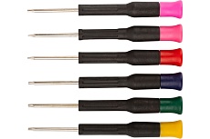 Отвертки для точных работ 6 шт. T5, T6, T7, T8, T9, T10 КУРС 56134