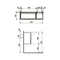 Мебель для ванной Laufen Alessi 120 см R, белый