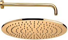 Верхний душ Paffoni Master King (ZSOF079HGSP + ZSOF034HGSP) с держателем медовое золото брашированное