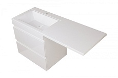 Мебель для ванной Style Line Даллас Люкс Plus 150 см L подвесная, белый глянец
