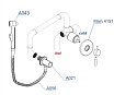 Смеситель для биде WasserKRAFT Main A14156 со шлангом 100 см