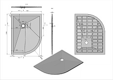 Поддон для душа Vincea VST-4SQ9012W 120x90 белый матовый, правый