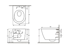 Подвесной унитаз SET Aquatek Либерти с инсталляцией