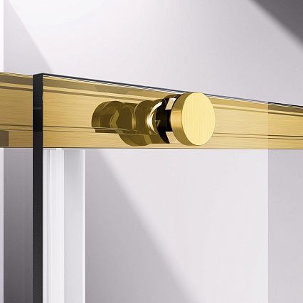Душевой уголок Vincea Слим-Н (Slim-N) VSR-4SN9010CLG 100x90 брашированное золото, стекло прозрачное