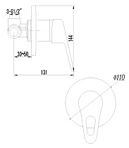 Смеситель для душа Lemark Luna LM4123C